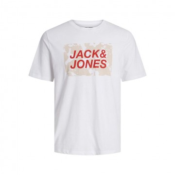 Camiseta JACK & JONES JCOLAUGE TEE SS CREW NECK FST 12232356 BLANCO Blanco